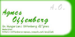 agnes offenberg business card